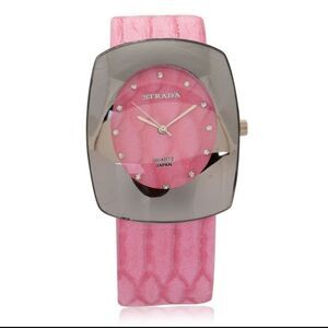 STRADA Watch Austrian Crystal Pink Band